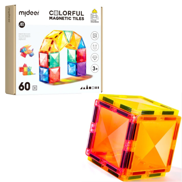 Set multicolor de construcție magnetic, 60 buc. CT1210