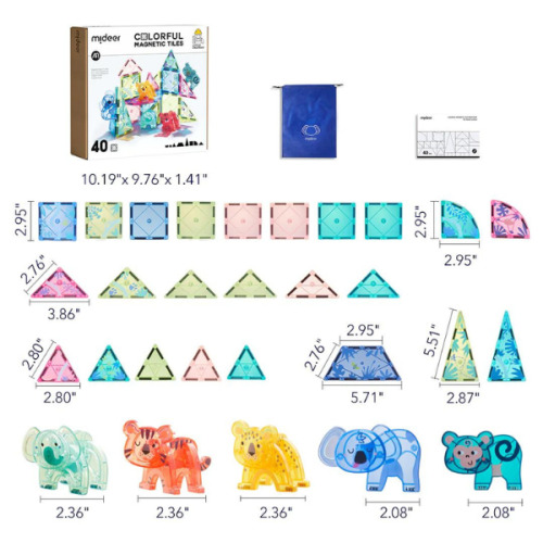 Set de construcție magnetic „Pădurea magică”, 40 elem. CT6399