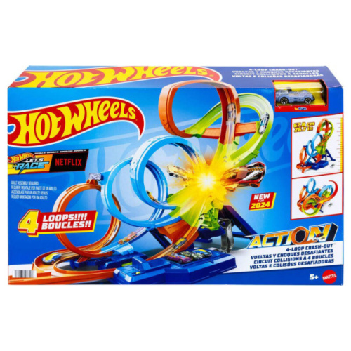 Игровой набор Трек Hot Wheels Action 4-Loop Crash Out HRX70