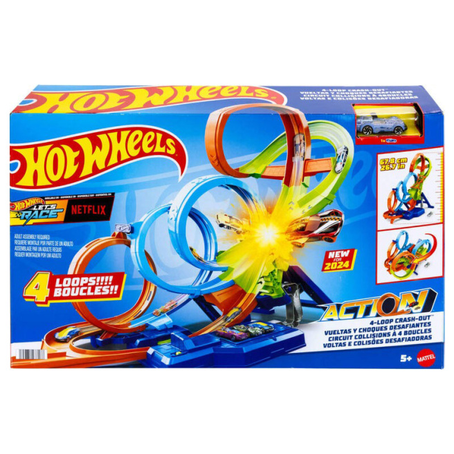 Игровой набор Трек Hot Wheels Action 4-Loop Crash Out HRX70