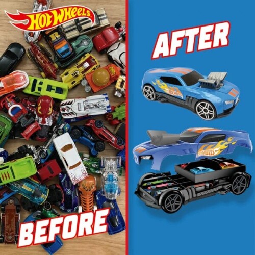Hot Wheels Гоночный автомобиль-гараж 2 в 1 HWCC15
