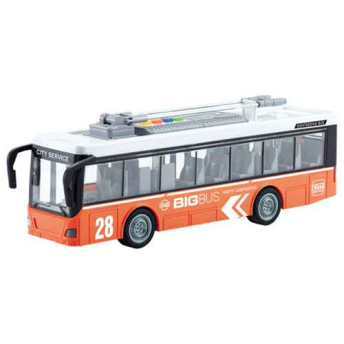 WY Троллейбус инерц. "Single-Deck Trolleybus" оранж. (свет,звук), 36209