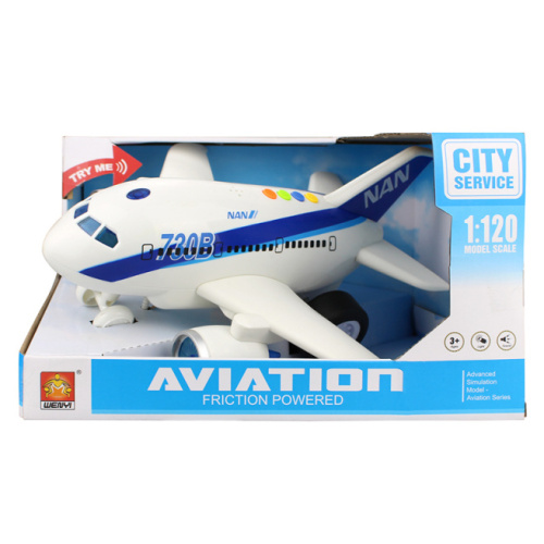 WY Самолет инерционный 1:120 "Planebus 730B" (свет, звук), 36232