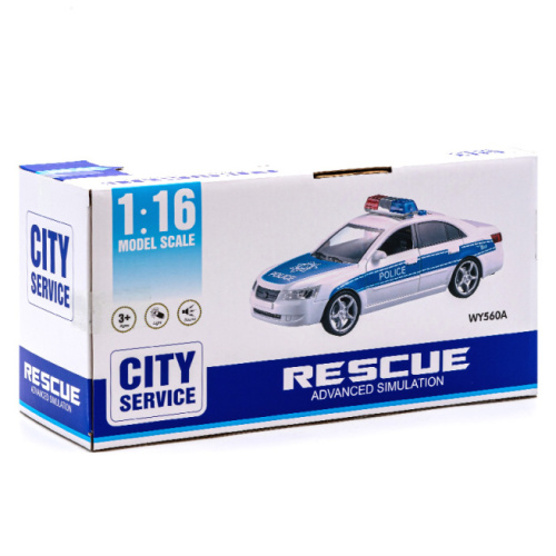 WY Машина инерц. 1:16 "Police Car" (свет,звук), 49481