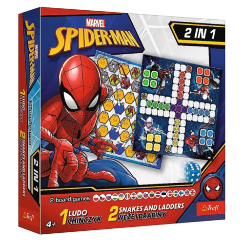 TF Игра настольная 2в1 Ludo/Snakes & Ladders Spider-Man 51175