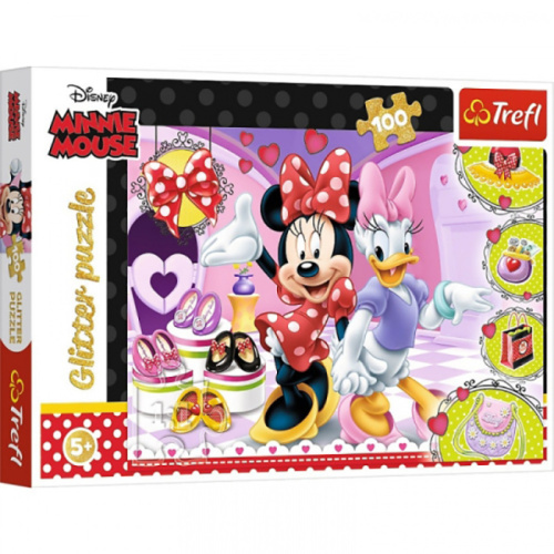 TF Пазлы "100 Glitter" - Минни и украшения / Disney Minnie, 46542