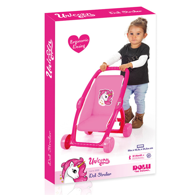 Коляска для куклы DL Pink Unicorn, код 44482