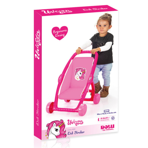 Коляска для куклы DL Pink Unicorn, код 44482
