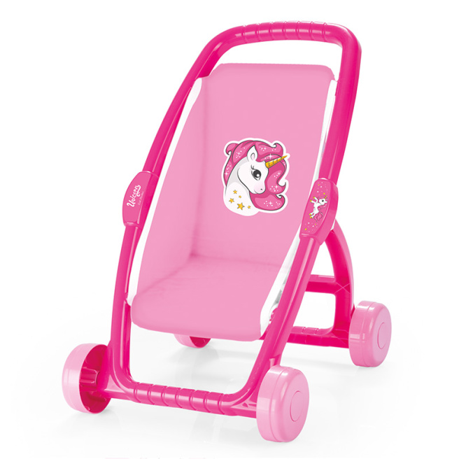 Коляска для куклы DL Pink Unicorn, код 44482