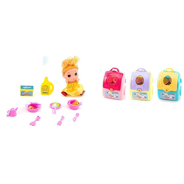 Игровой набор ,,Кухня» с 12 предметами и рюкзаком для хранения WD068B