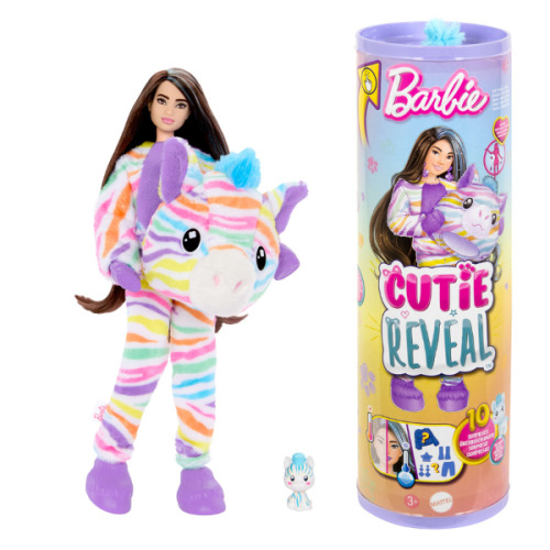 Кукла Barbie Cutie Reveal “Барби в плюшевом костюме единорога” HRK39