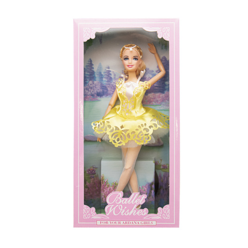 Кукла 29 см в костюме балерины, желтая 492013