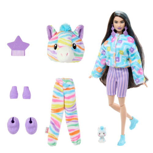 Кукла Barbie Cutie Reveal “Барби в плюшевом костюме единорога” HRK39