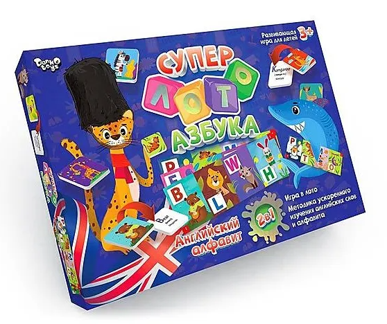 Игра для детей: Лото + Русско-английский алфавит  35736