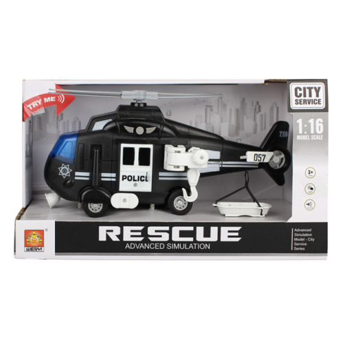 Вертолет инерционный 1:16 "Police Helicopter" (свет, звук) 36233