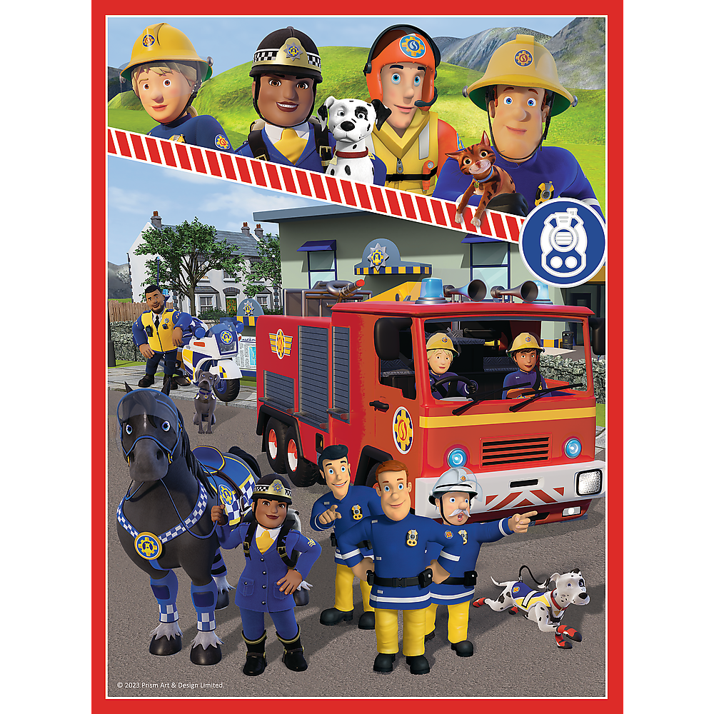 Пазл Fireman Sams squad, "2in1 + memos" 93334