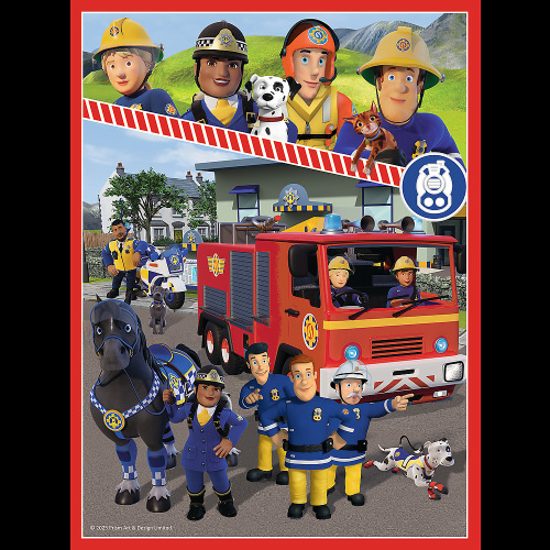 Пазл Fireman Sams squad, "2in1 + memos" 93334