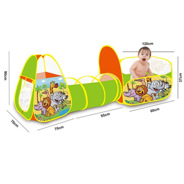 Игровой тоннель с палаткой и игровым кубом 606-102-10D