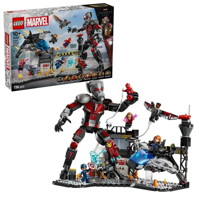 Конструктор LEGO Marvel Капитан Америка: Битва гражданской войны 76314