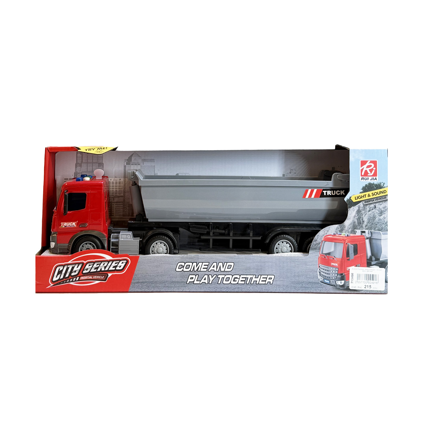 Camion cu inertie 1:18 (lumini, sunet)  RJ3368