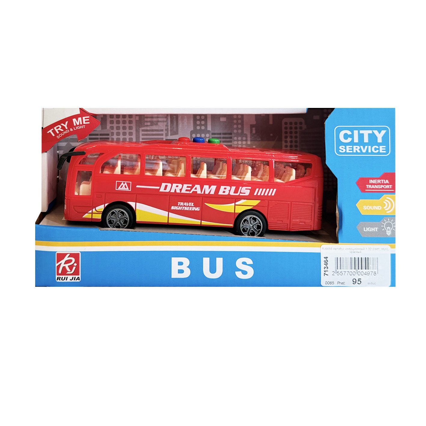 Autobuz cu inertie 1:32 (lumina, sunet)  RJ6688