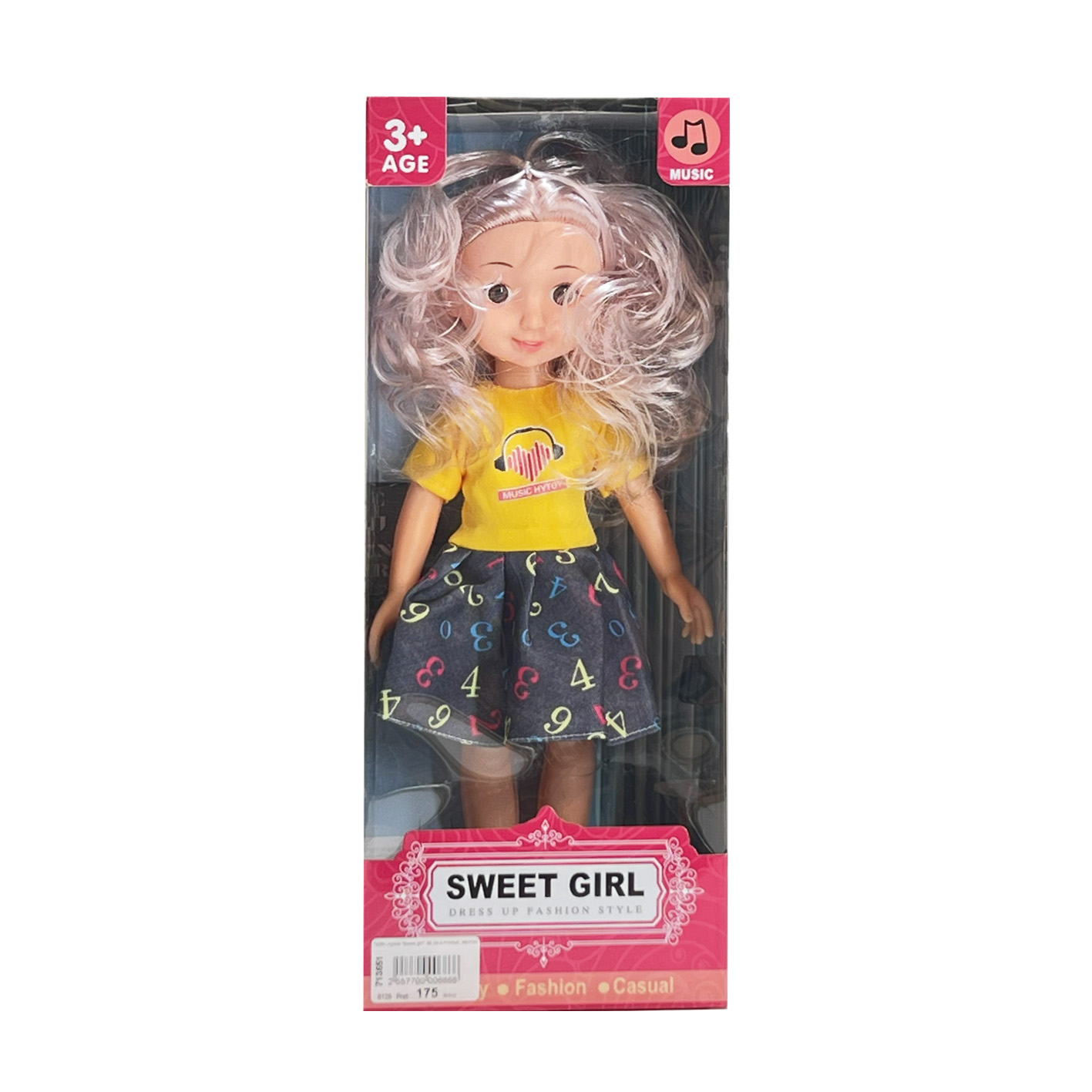 Papusa "Sweet girl" 36 cm in rochie T4291