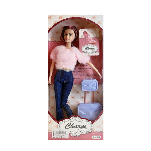 Papusa "Charm" 30 cm in alb, valiza HX10