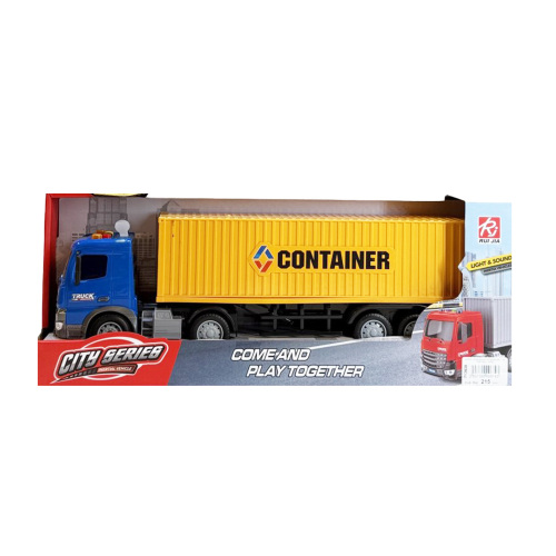 Инерционный контейнеровоз 1:18, (свет/звук),  RJ3363