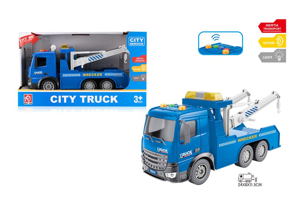 Masina cu inertie "City Truck" 1:18 (lumini, sunet) RJ004C