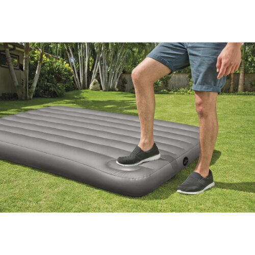 INTEX Надувной матрас “Velur Downy” 137×191×25 см co встроенным ножным насосом, до 272 кг 64762