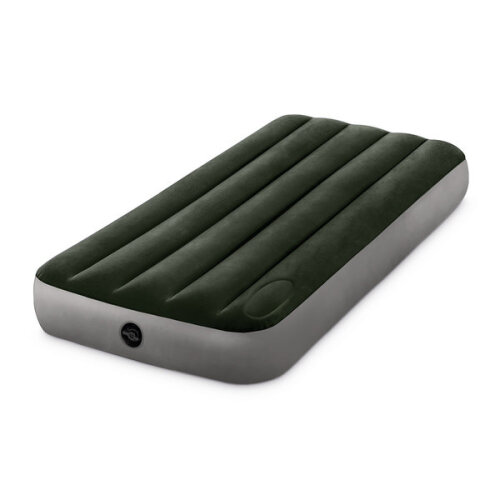 INTEX Надувной матрас “Velur Downy” 76×191×25 см co встроенным ножным насосом, до 136 кг 64760