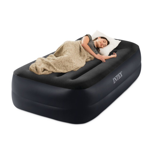 INTEX Надувной матрас “Velur Classic” 99x191x42 см с подголовником, встр.нас. 220В, до 136 кг 64122