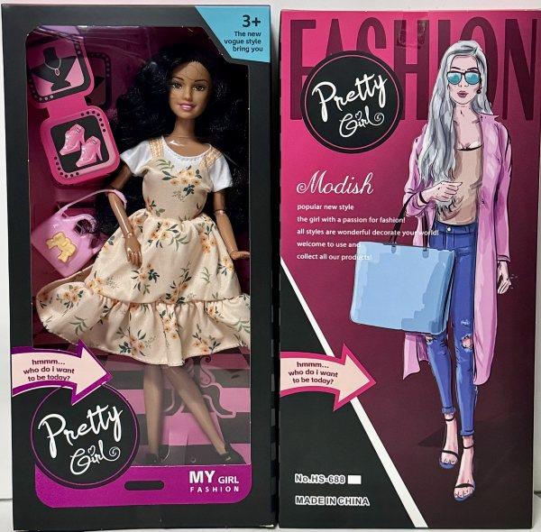 Papusa "Pretty girl" 30 cm in rochie, geanta HS-2688-1