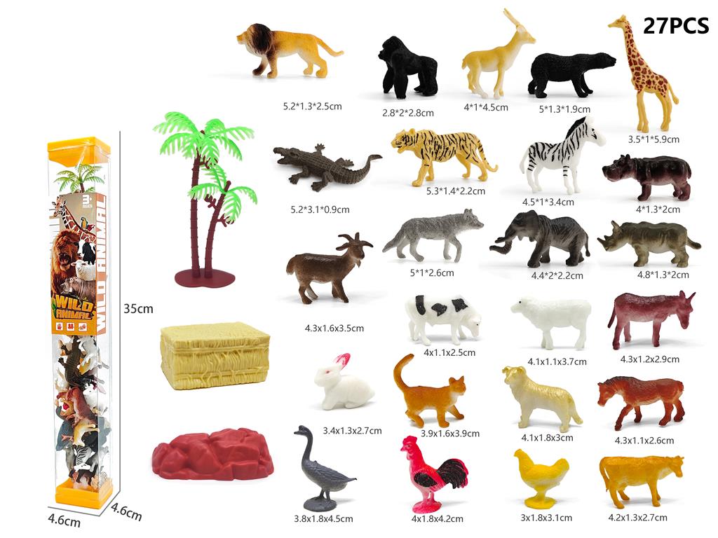 Набор диких/домашних животных  24шт. H0327D