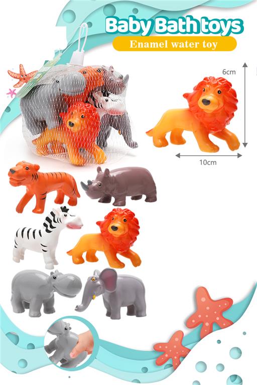 Игрушки виниловые "Дикие животные", 6шт P599-109