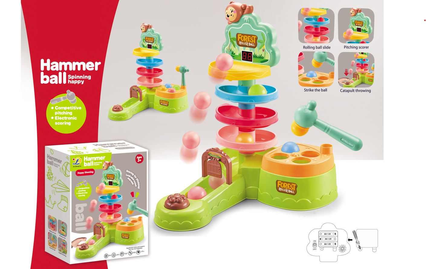 Set de joc "Fun hammer ball" 711