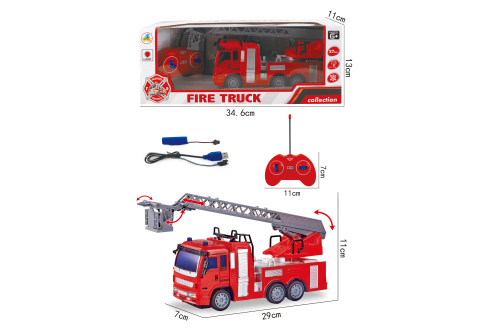 Пожарная машина 1:30 на п/у "Fire Truck" с лестницей JC21-7