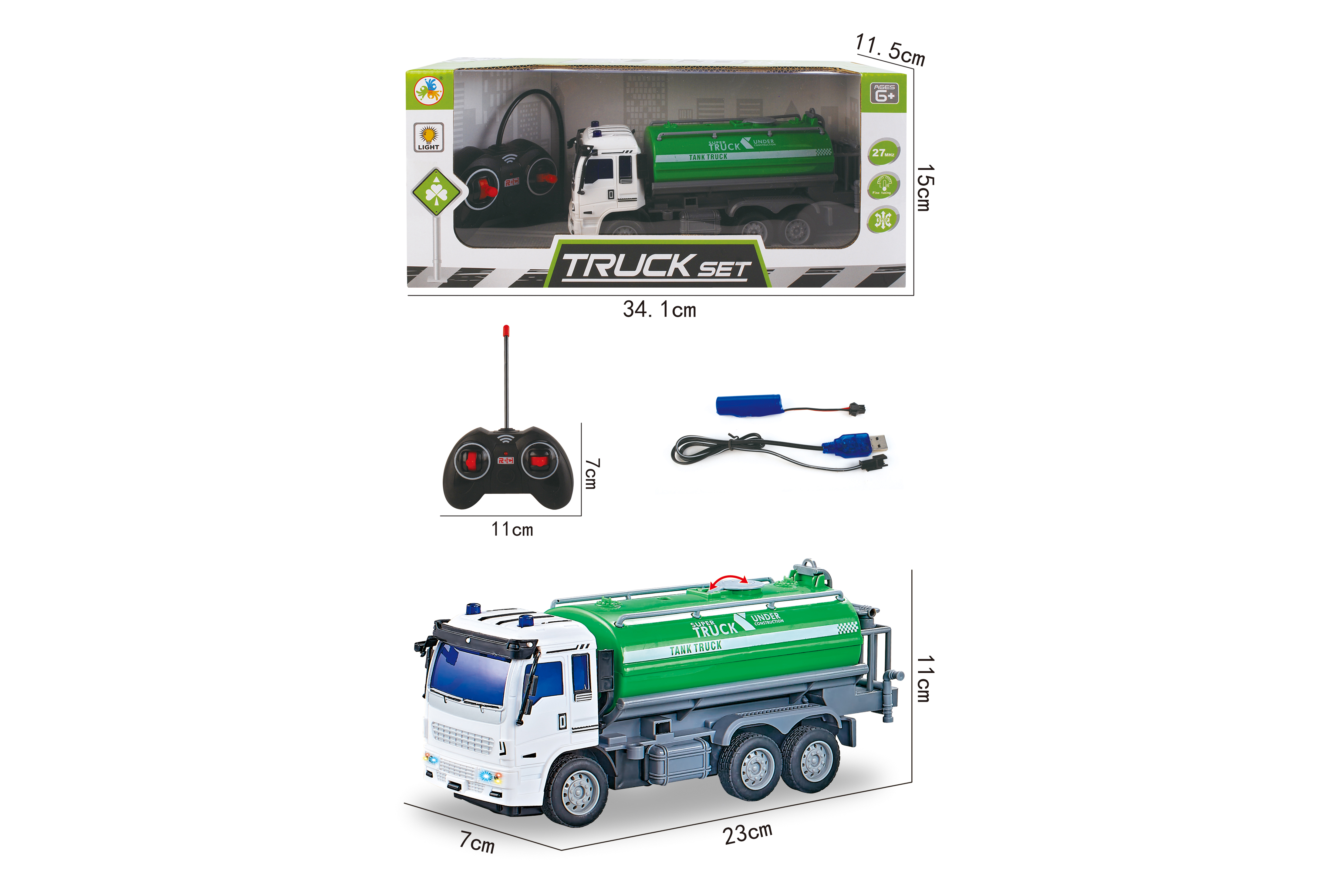 Машина цистерна 1:30 на п/у "Truck" JC21-4