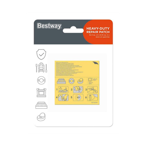 Bestway Ремонтный комплект 6.5х6.5см, самоклеящиеся заплатки, 10шт 62068