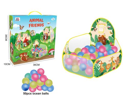 333A-170 Игровая палатка с шариками (50шт), "Animal friends" 333A-170