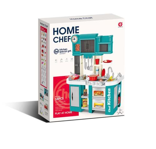 Игровой набор кухня 58 ел., со светом и звуком 922-166