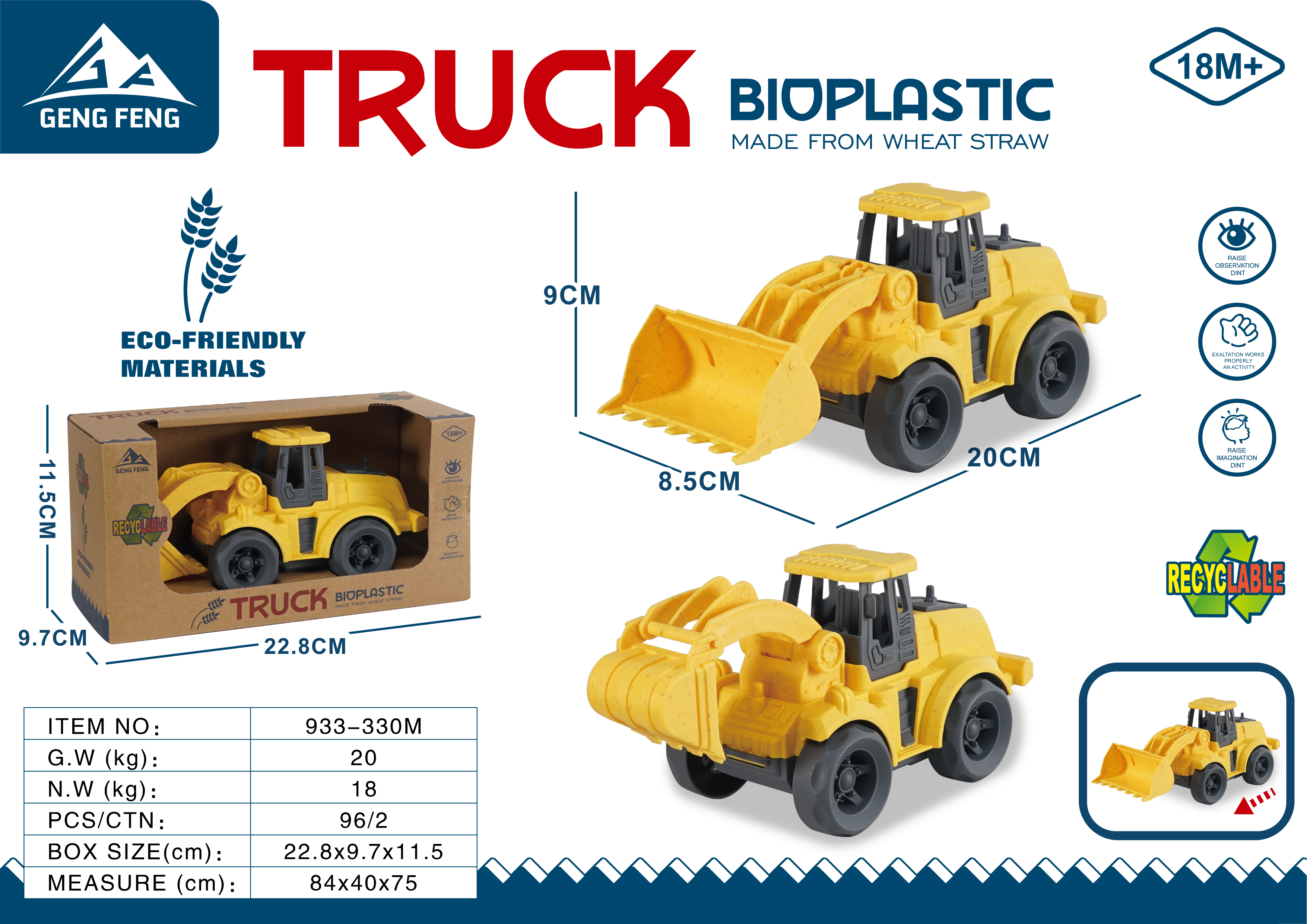 Buldozer bioplastic 933-330M