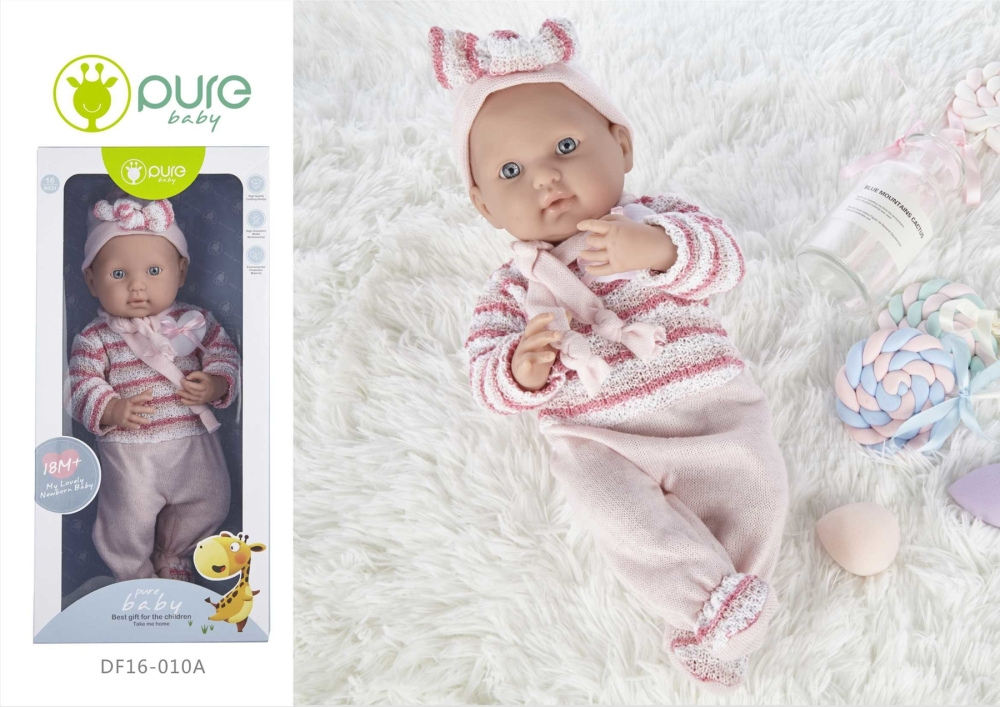 Кукла виниловая 40см "Pure Baby", в костюме DF16-010A