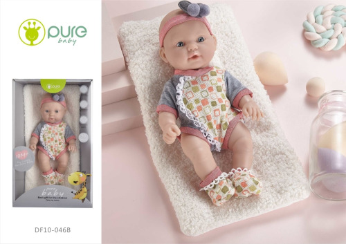 Кукла виниловая 25см "Pure Baby" в body DF10-046B