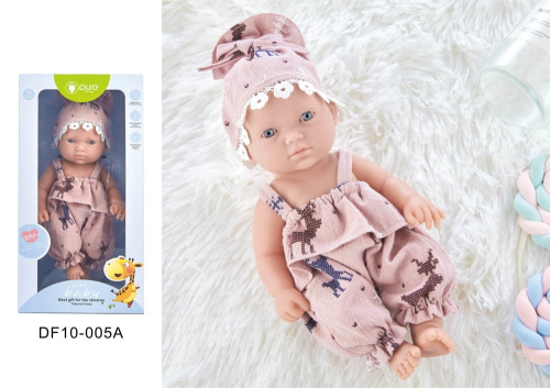 Кукла виниловая 25см "Pure Baby" в комбинезоне DF10-005A