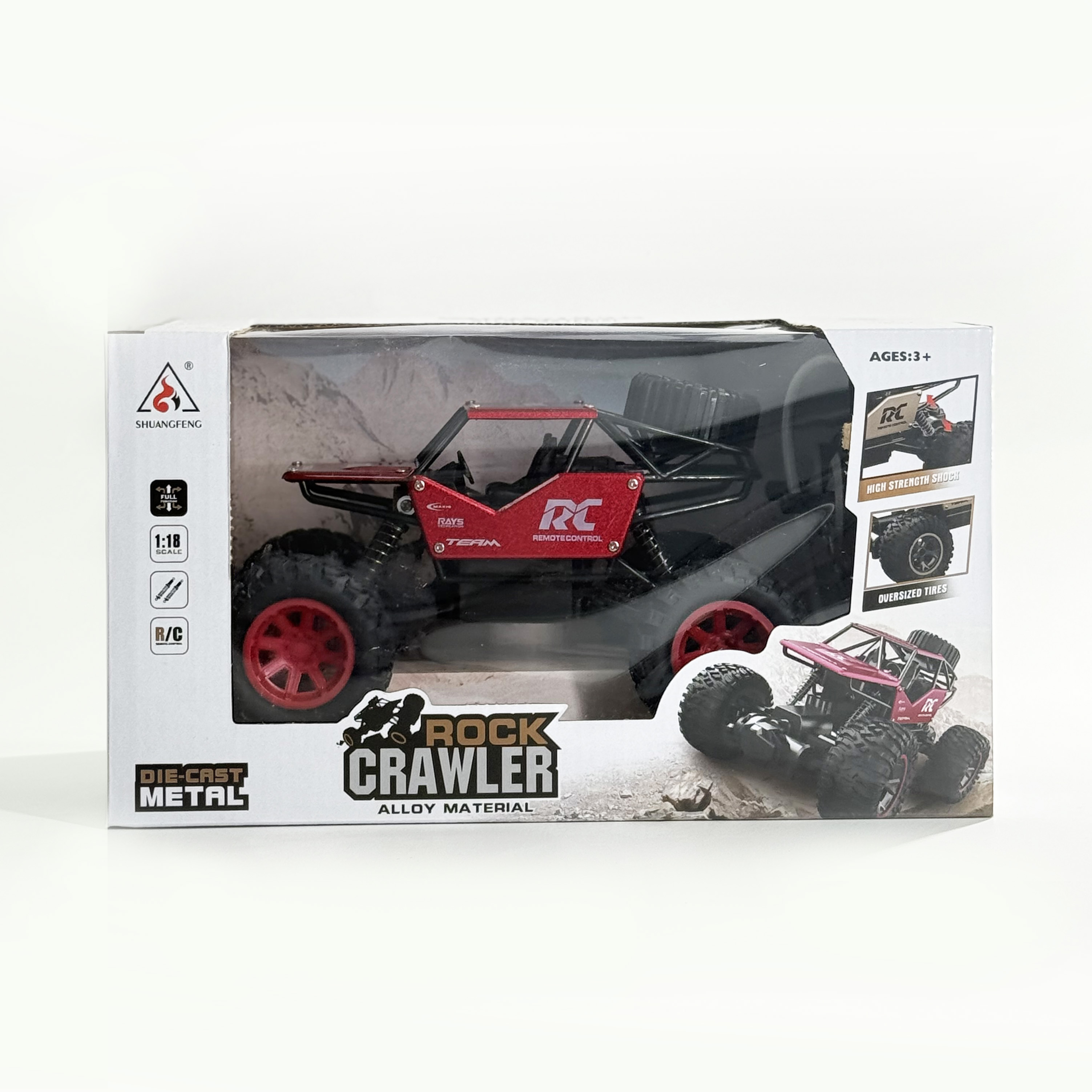 Mașină metalică "Rock Crawler" 1:18 cu telecomandă, acumulator 2029