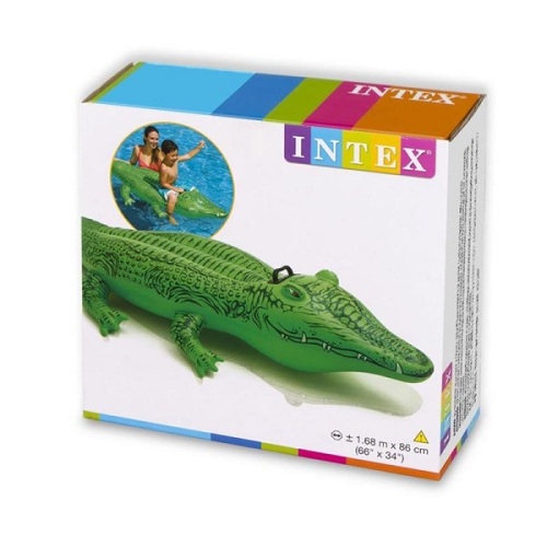 INTEX Plută-saltea gonflabilă “Crocodil” cu mâner, 168х86 cm, până la 40 kg, 3+ 58546