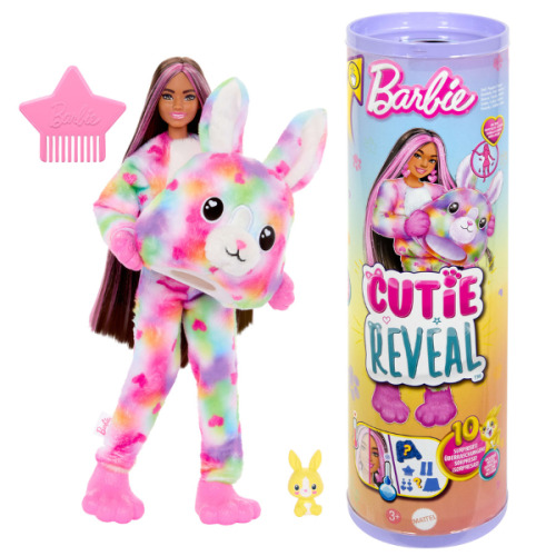 Кукла Barbie Cutie Reveal “Барби в плюшевом костюме кролика” HRK38