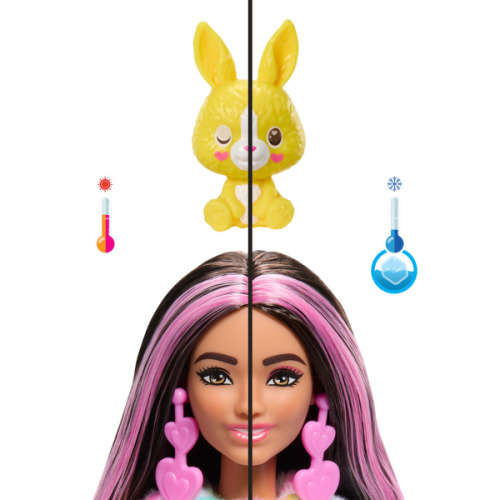 Păpușa Barbie Cutie „Barbie într-un costum de iepuraș, de pluș” HRK38