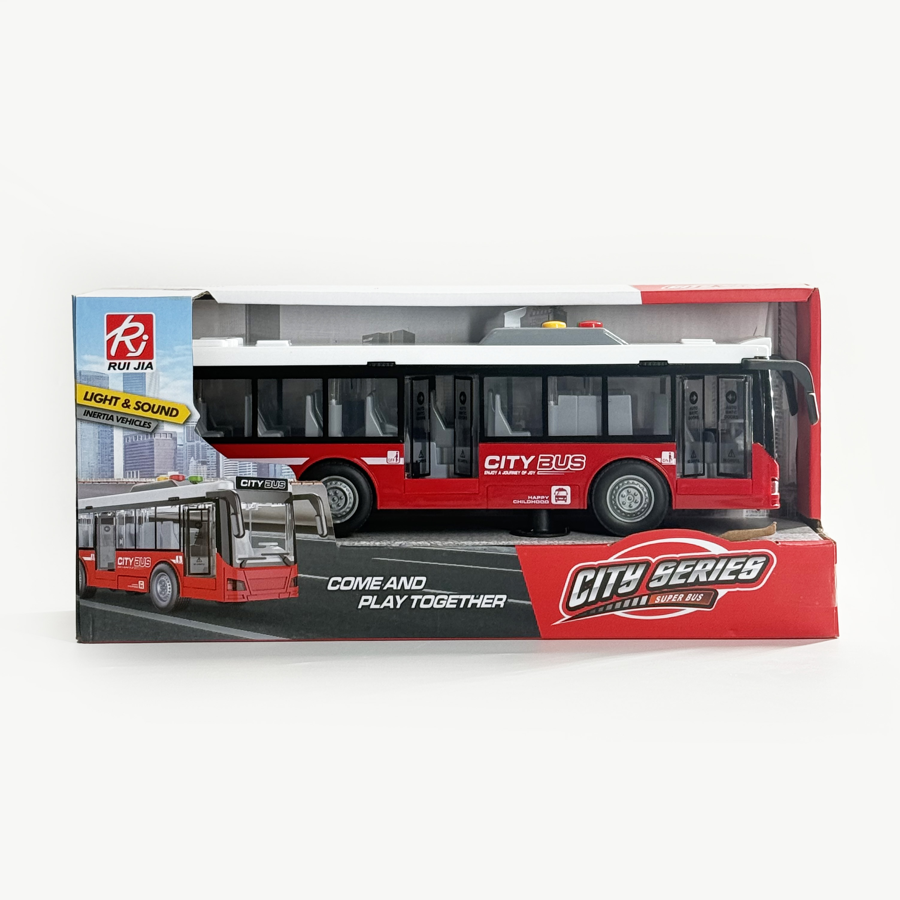 Autobuz inerțial „City Bus”, luminos/sunet,  RJ5503